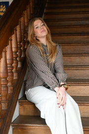 Check Mate blouse - brown