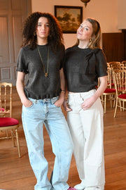 Bowie Mid-Waist-Jeans - blau