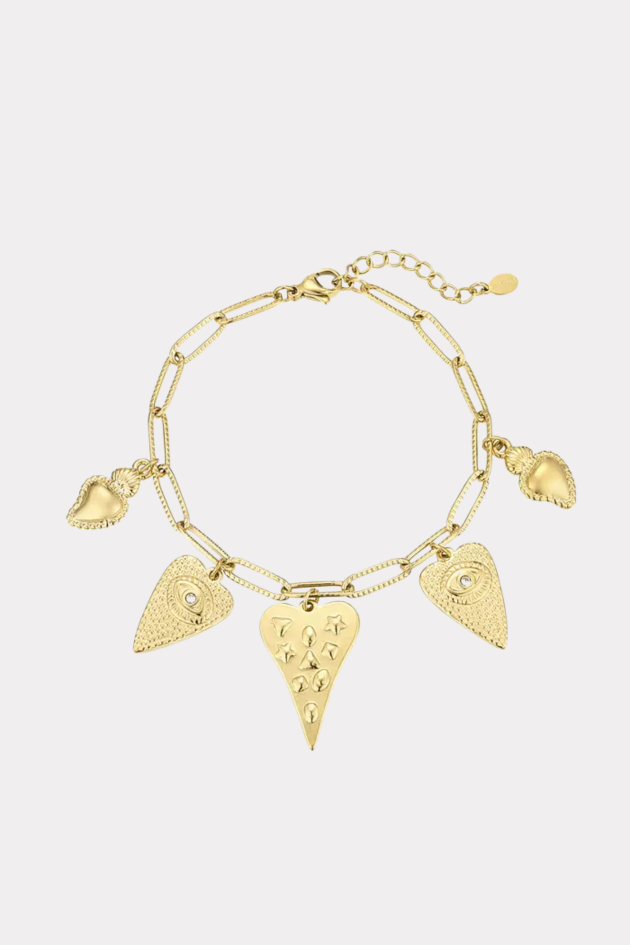 Cherished hearts bracelet gold fashiontiger