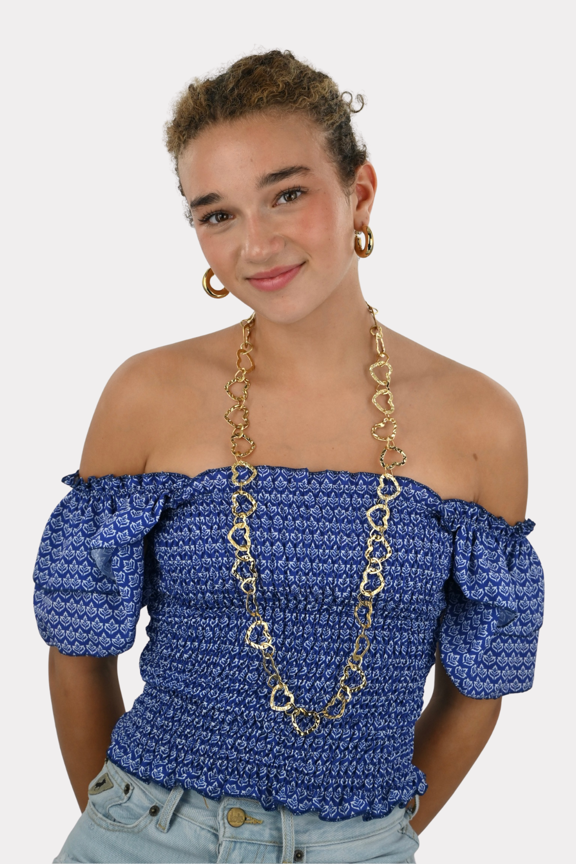 Connected hearts necklace - goud 1