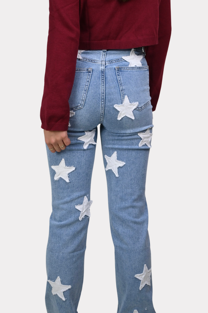 Counting stars jeans - blauw/wit - 2