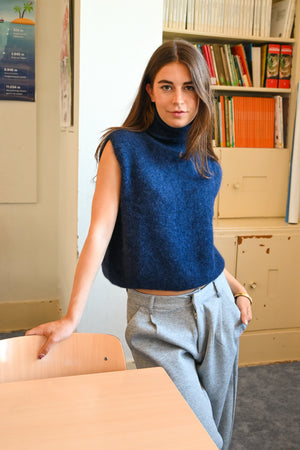 Cozy pull en maille - bleu marine - Fashiontiger 4
