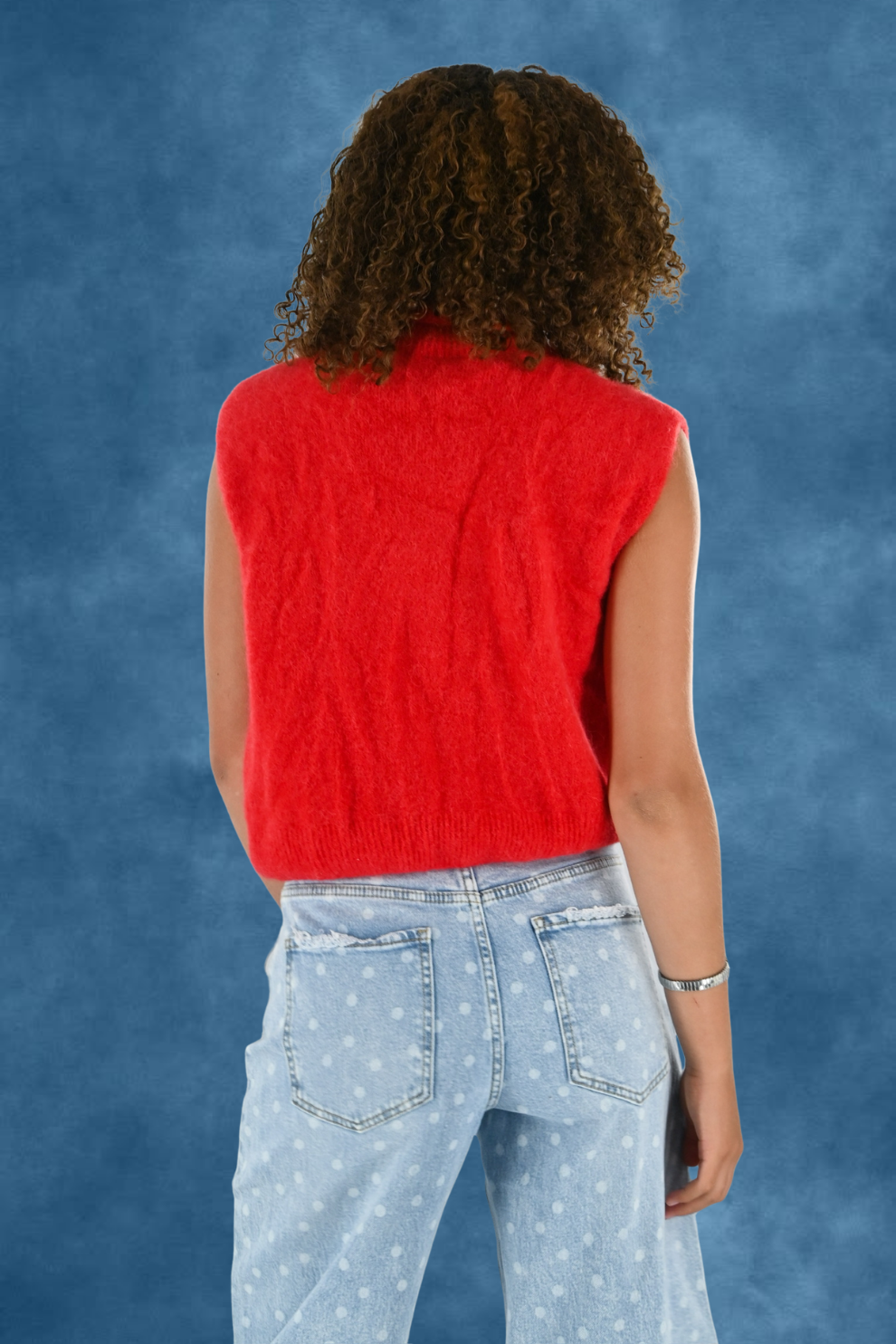 Maille cosy à col montant - rouge - Fashiontiger 6