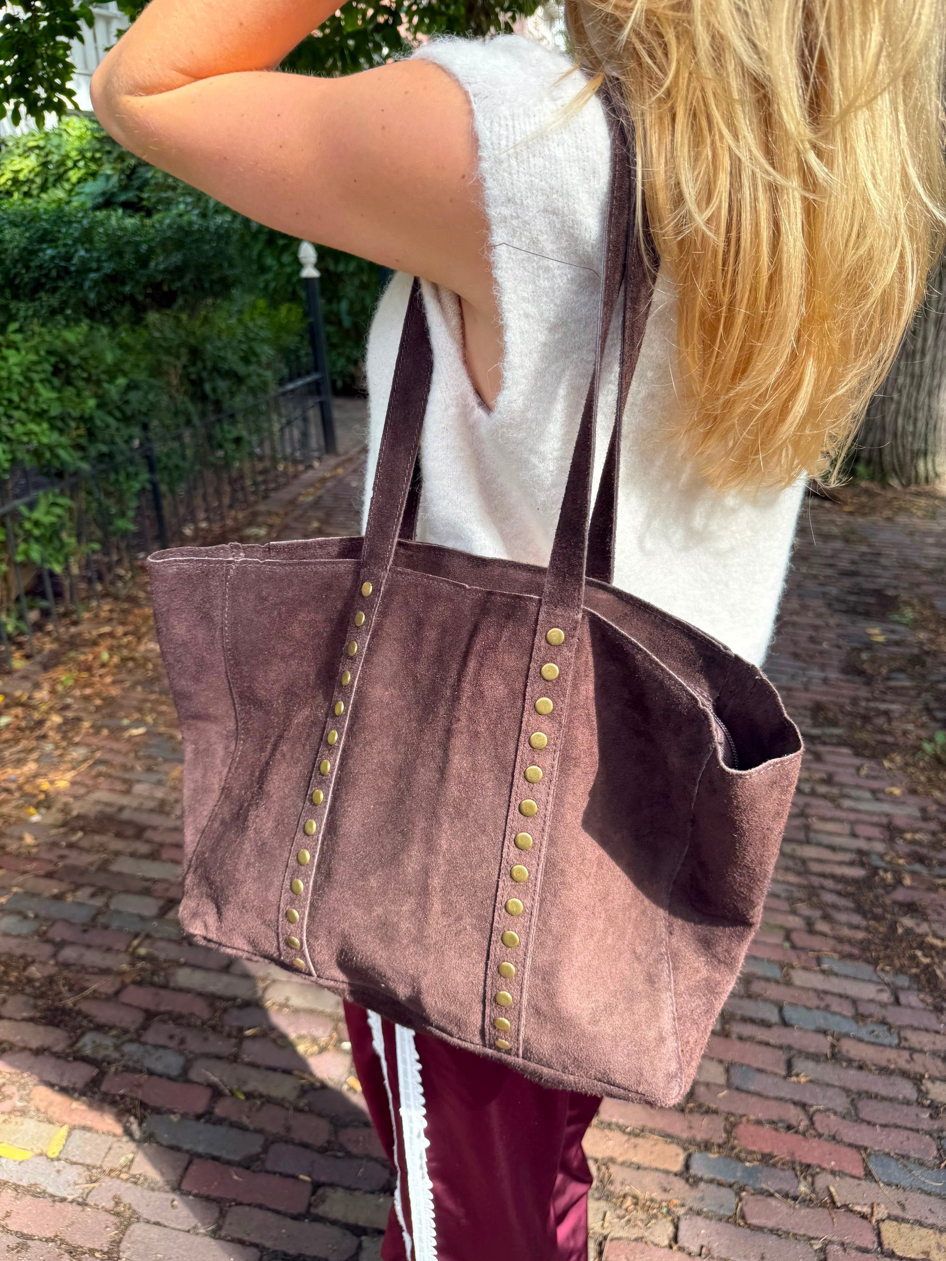 Studs Bag - Dark Brown