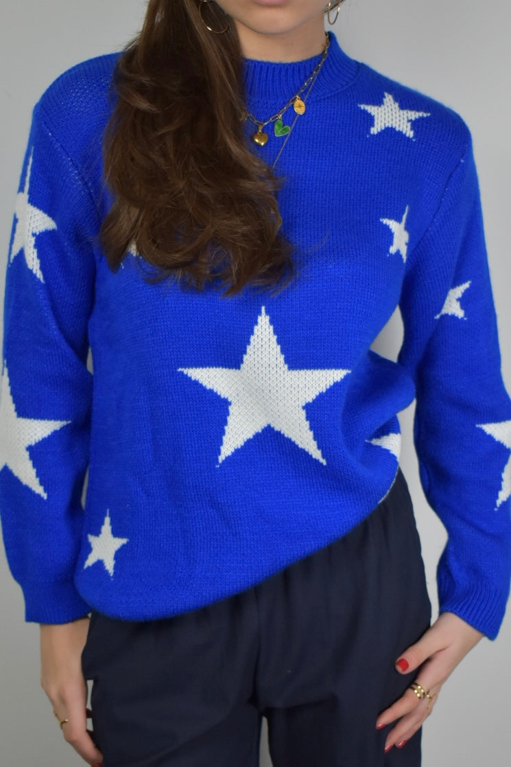 Starry sweater - cobalt