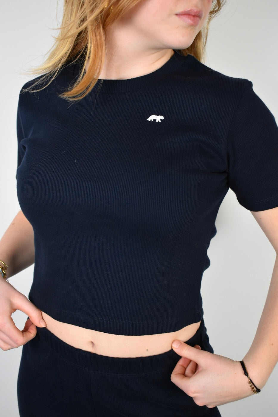 <tc>Sunday top short sleeves - navy</tc>