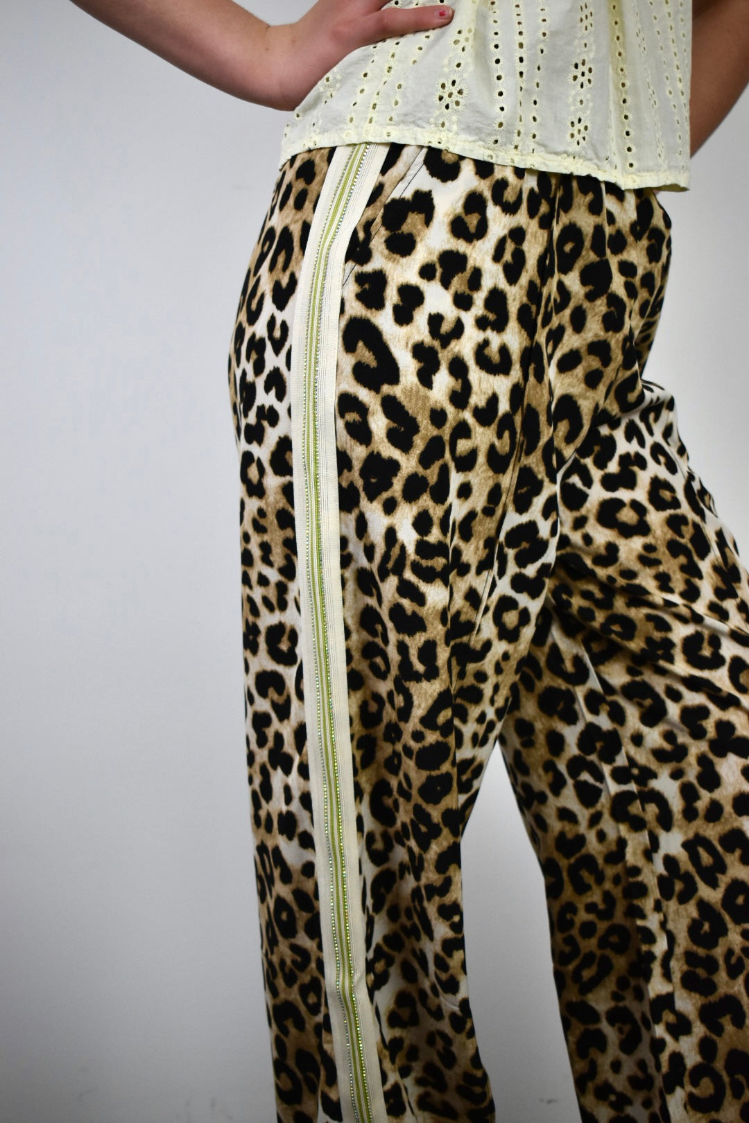 Wild cats pants groen - leopard