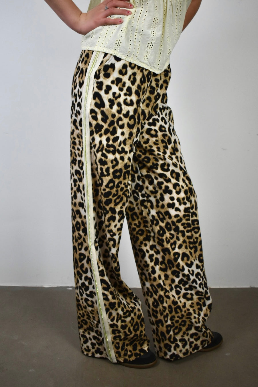 Wild cats pants groen - leopard