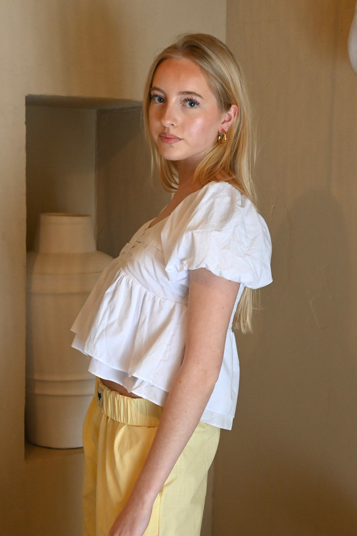 Blush-Bluse – weiß