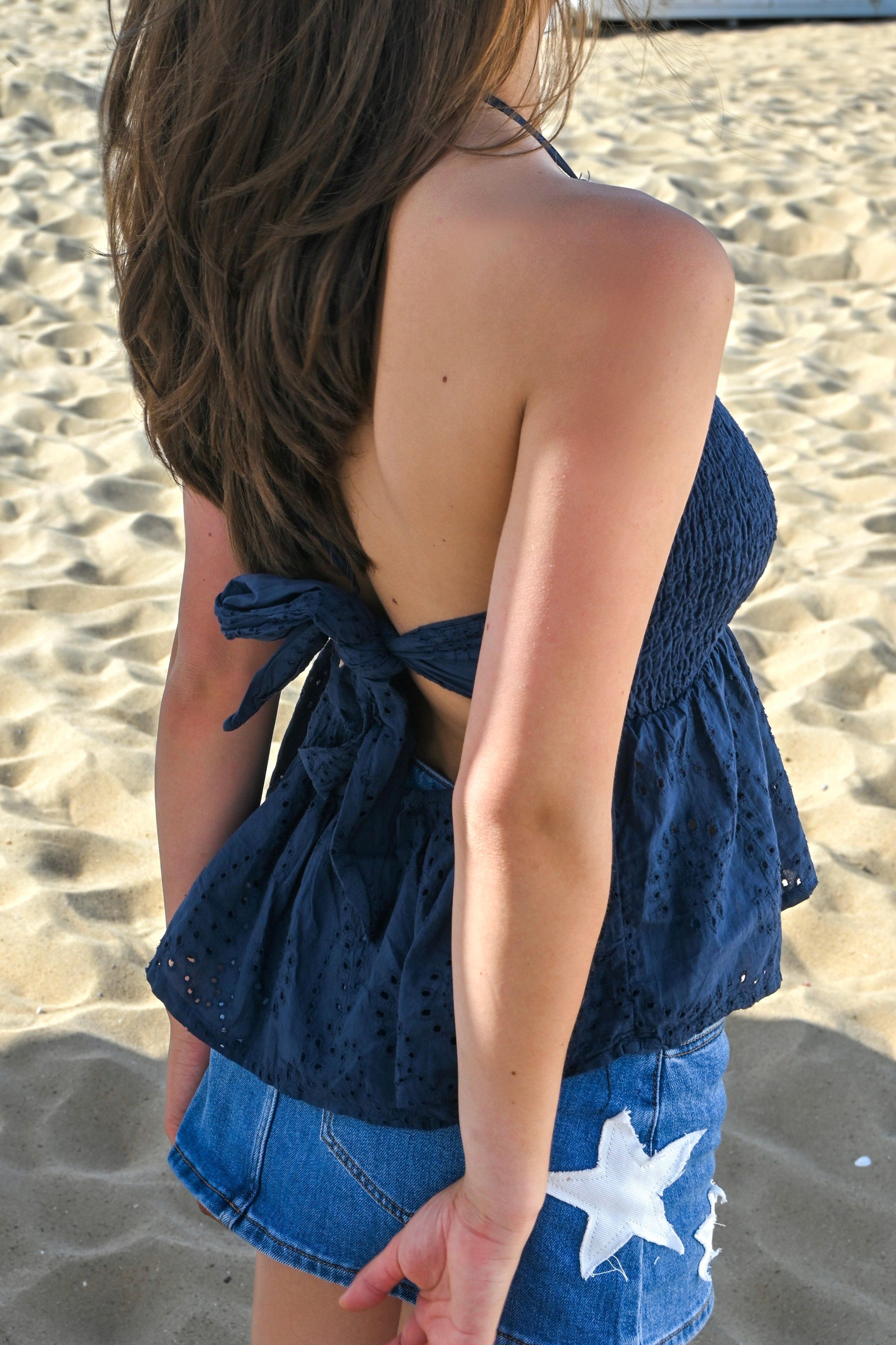 Summer pop top - navy
