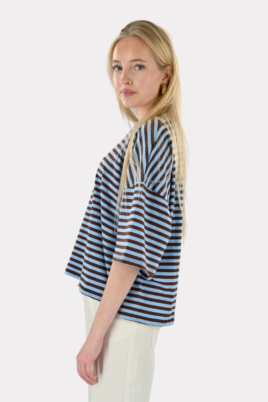 Daily striped shirt - bruin/blauw - Fashiontiger 2