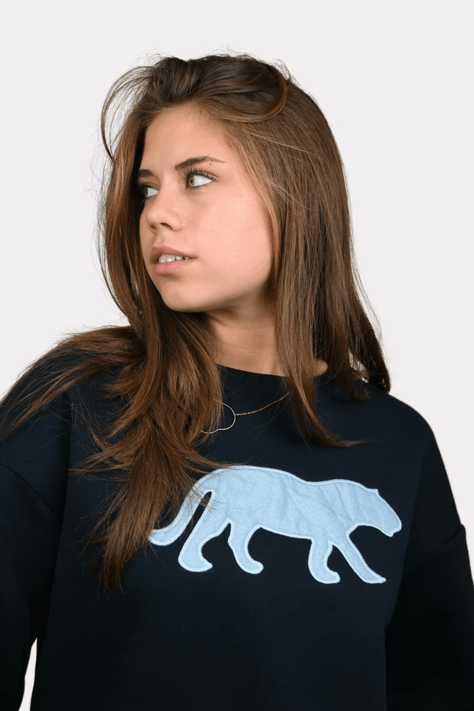 Denim tiger sweater - navy - 3