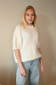 Faye knit short sleeve - wit