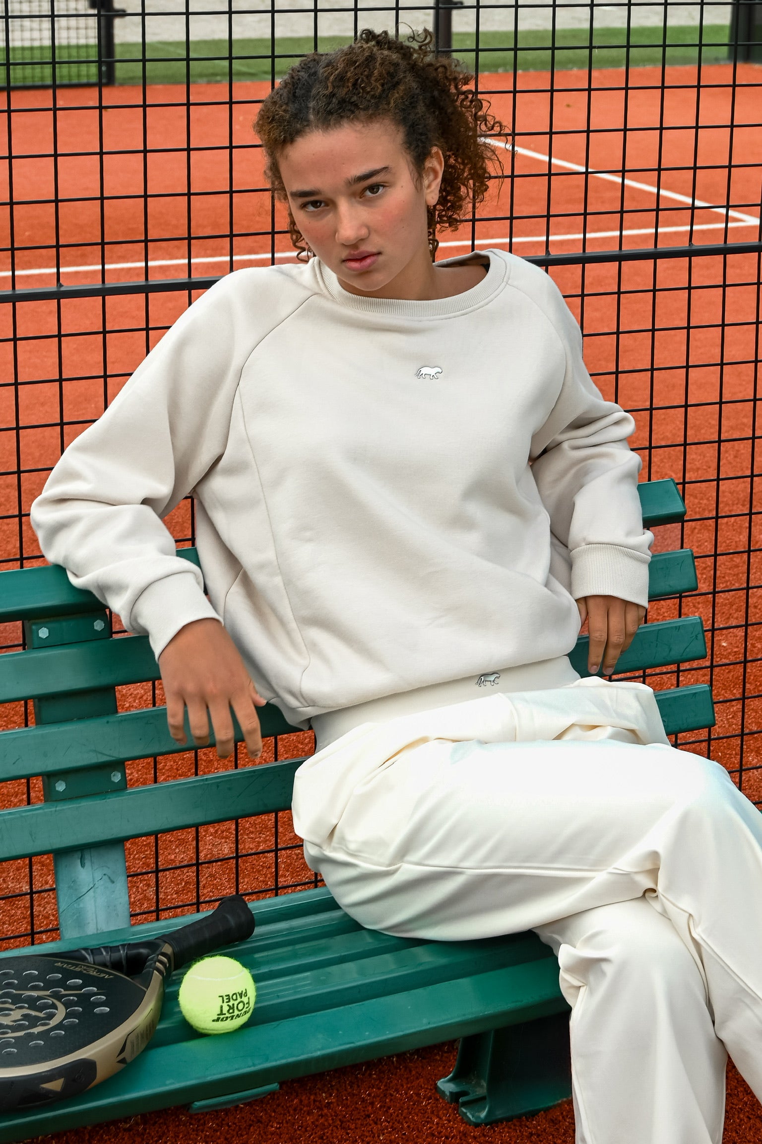 Tiger sweat col rond - crème