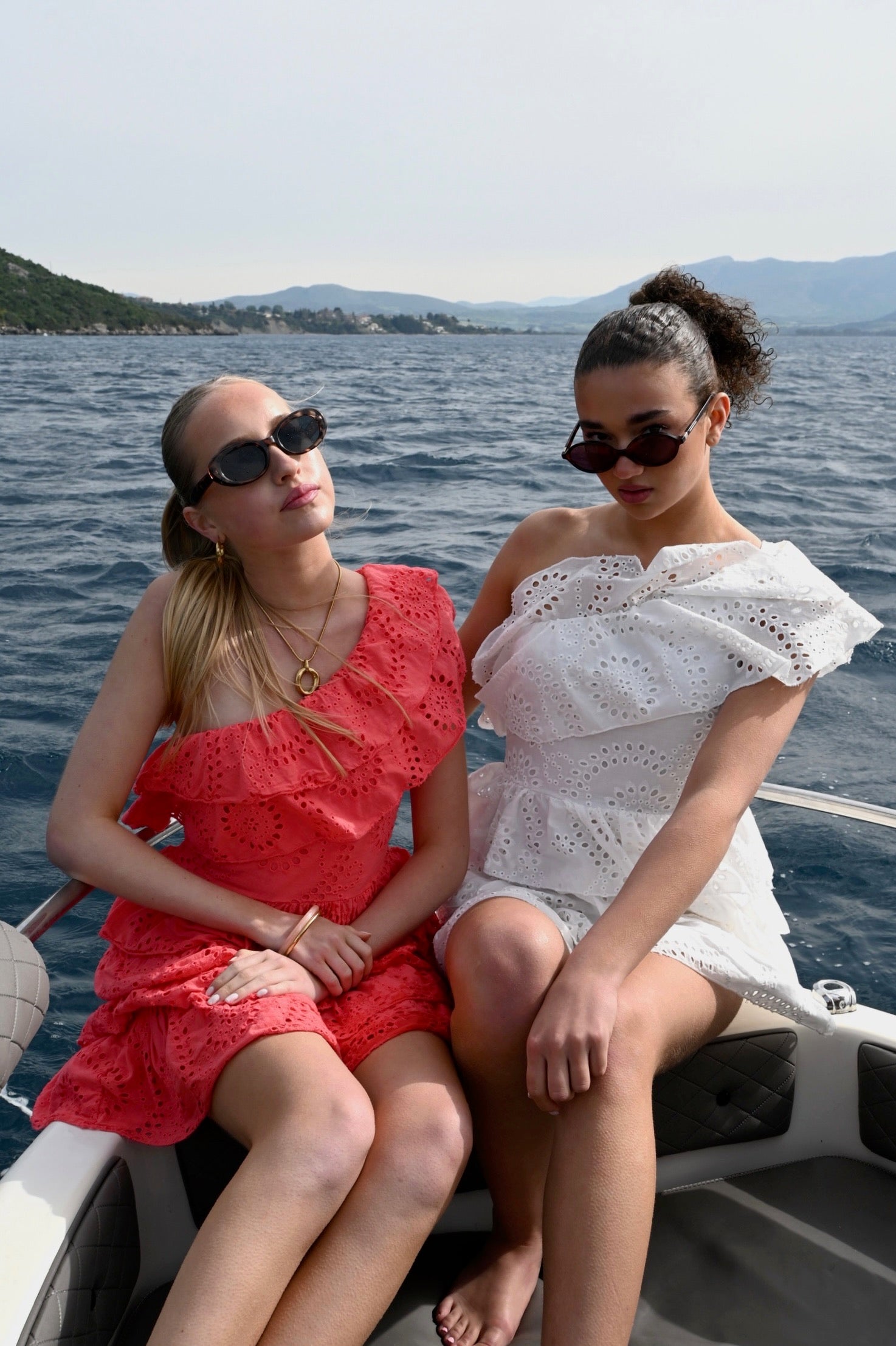 Robe d'été à volants - corail