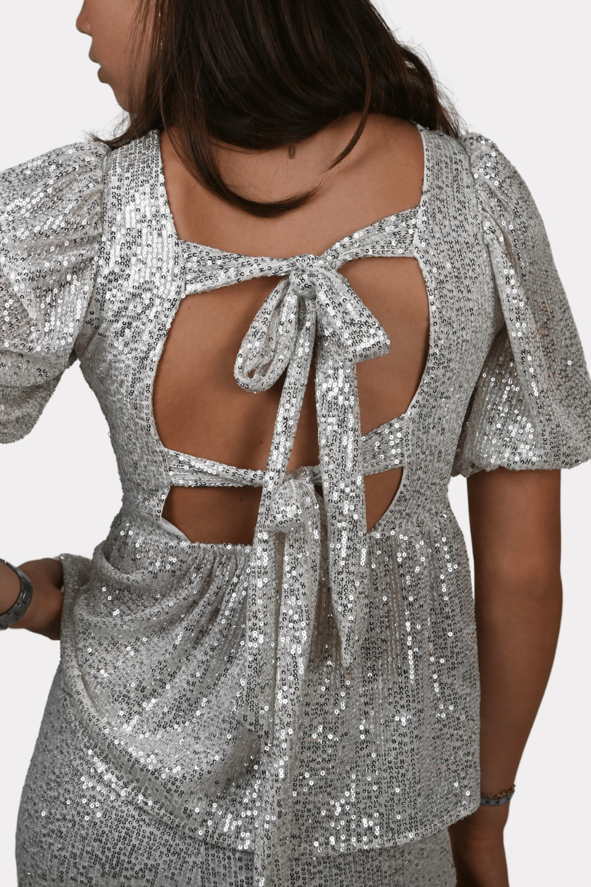 Ivy blouse sparkle - champagne