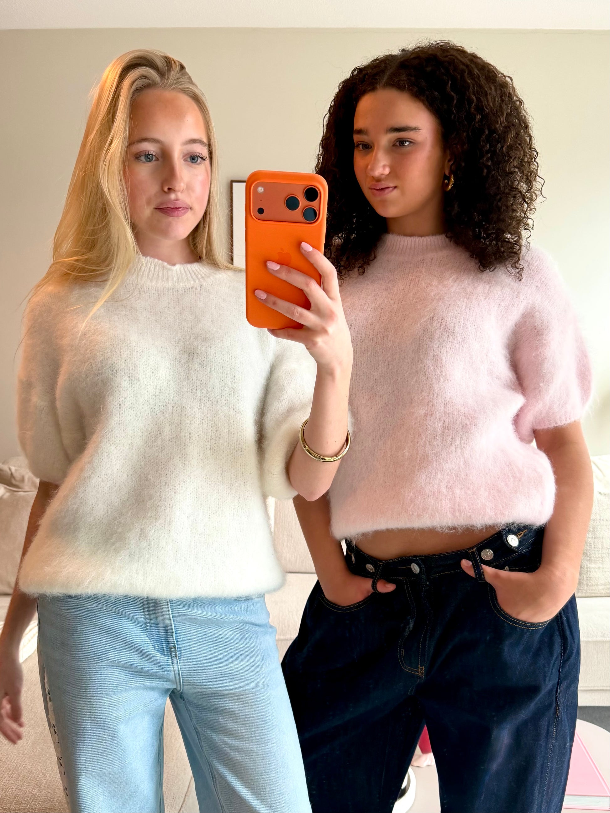 Faye knit short sleeve - baby roze - Fashiontiger 3