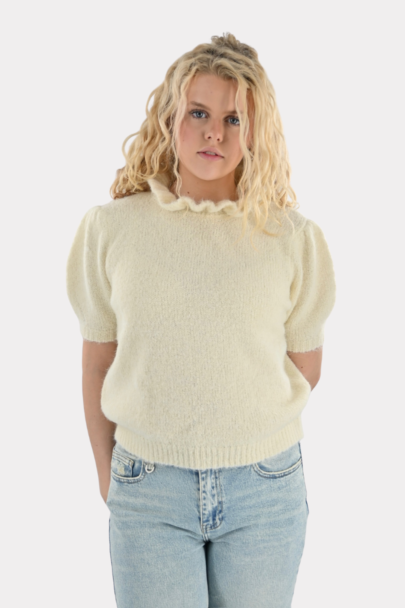 Fluffy mood top - creme - Fashiontiger 3