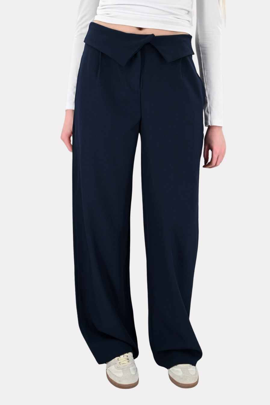 Folded pantalon - navy - Fashiontiger 3