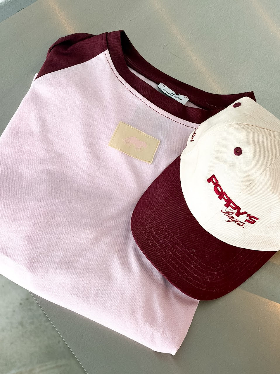 Tiger baseball longsleeve - bordeaux/roze