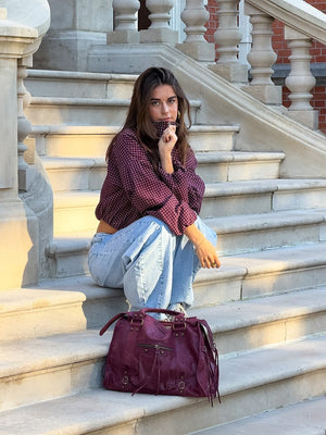 Autumn jacket check - Bordeaux