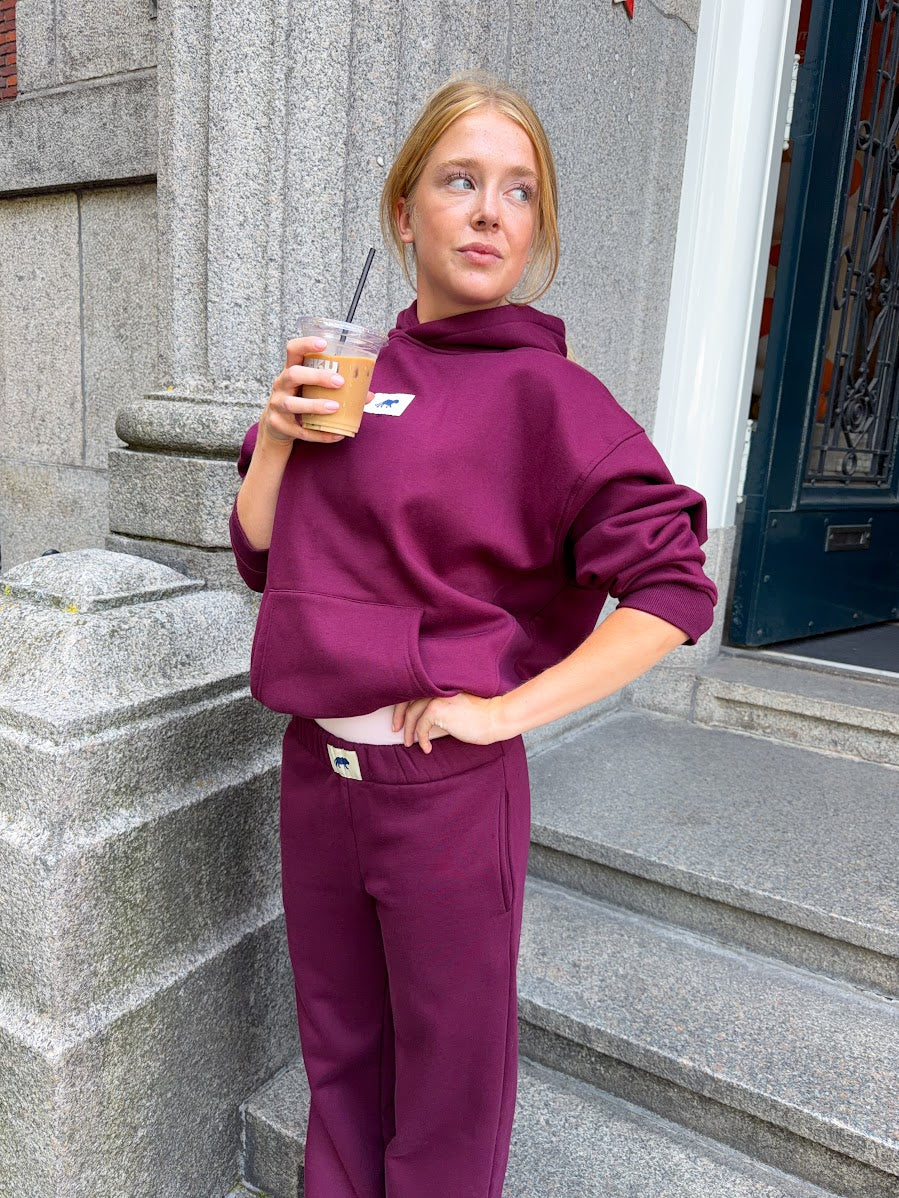 Tiger lounge pants - bordeaux