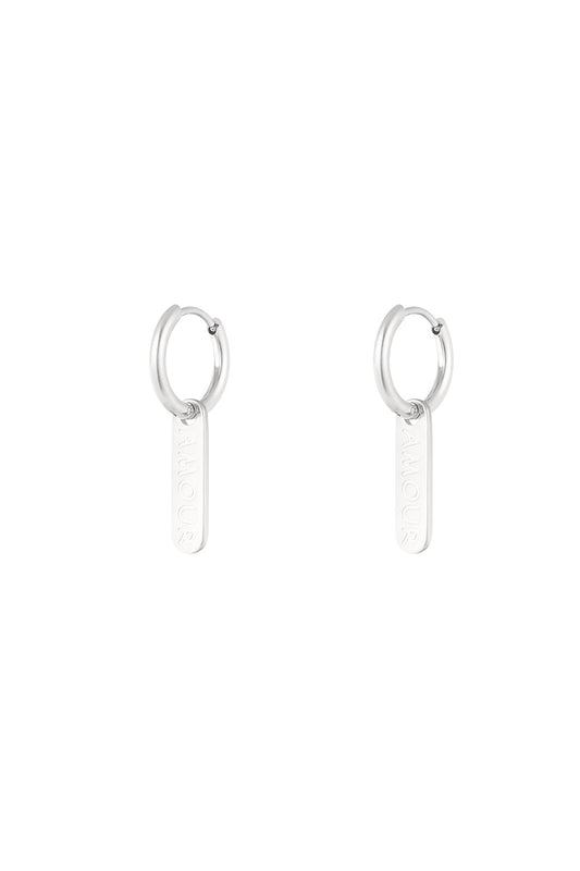 <tc>Amour earrings - silver</tc>