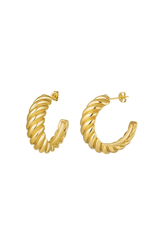 Baguette earrings - goud