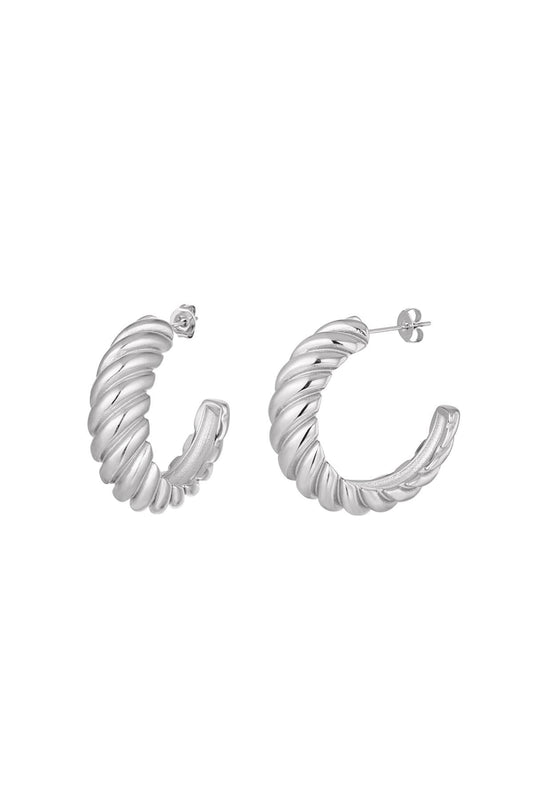 <tc>Baguette earrings - silver</tc>