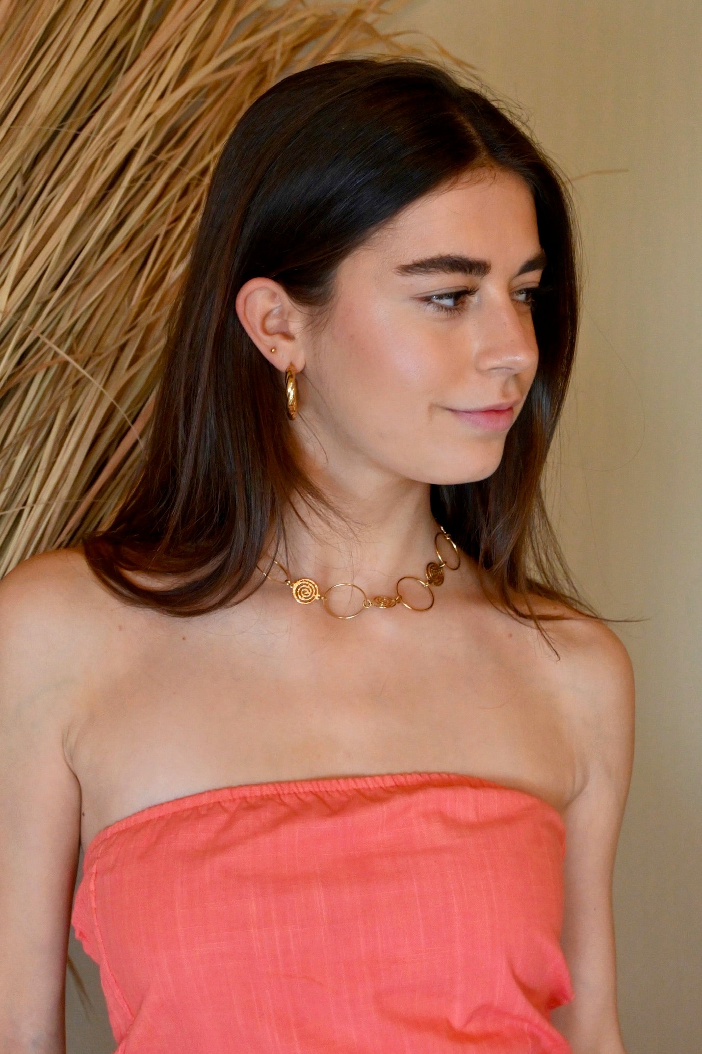 Curly hoops - gold