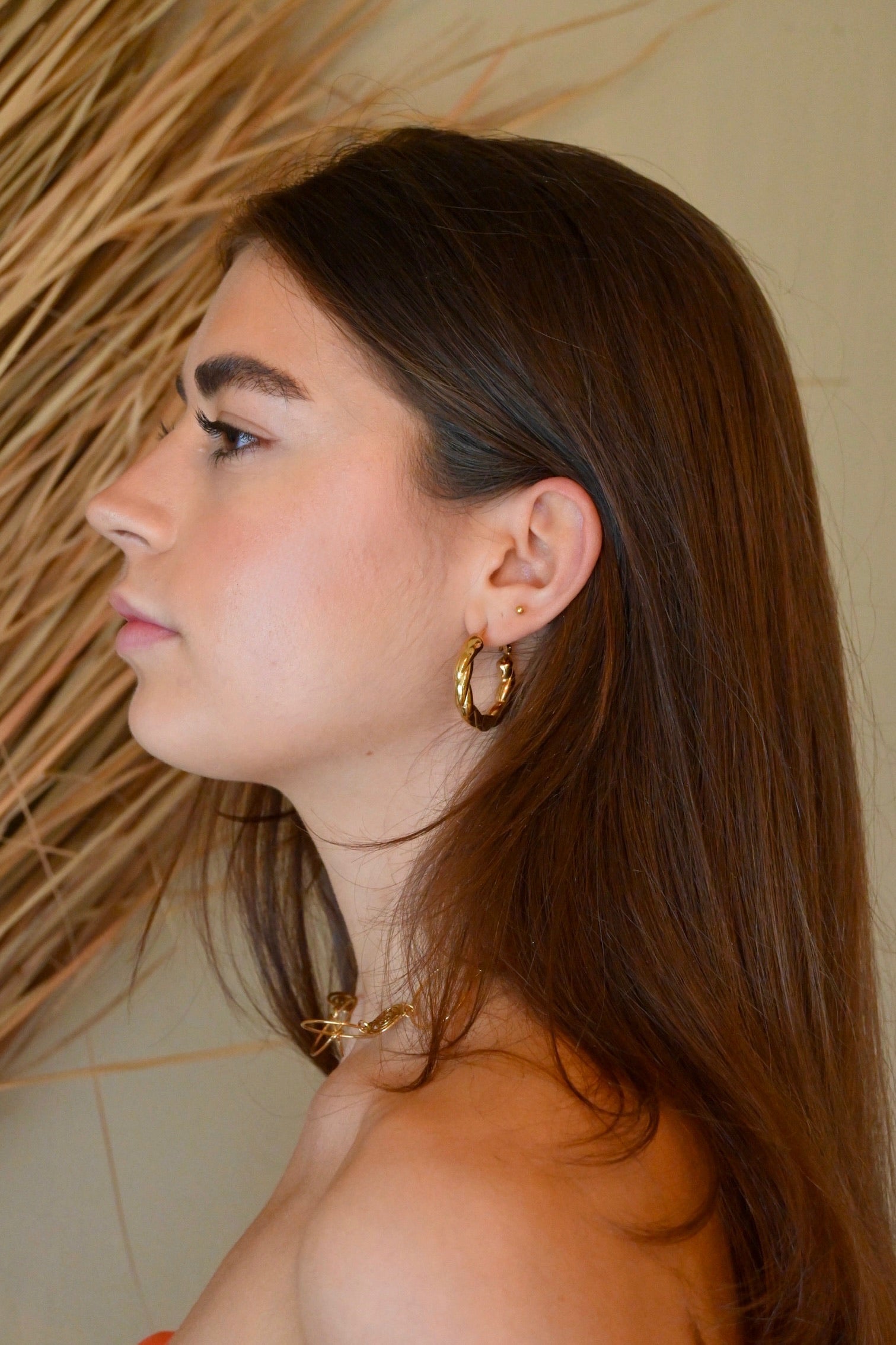 Curly hoops - gold