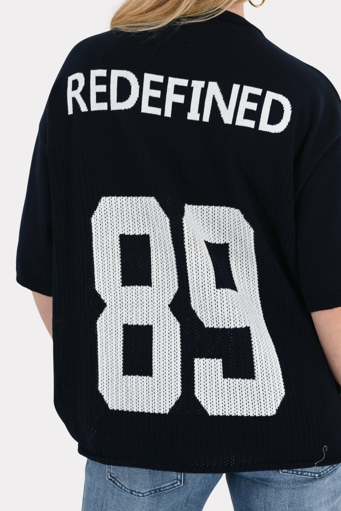 Knitted jersey tee navy fashiontiger 5