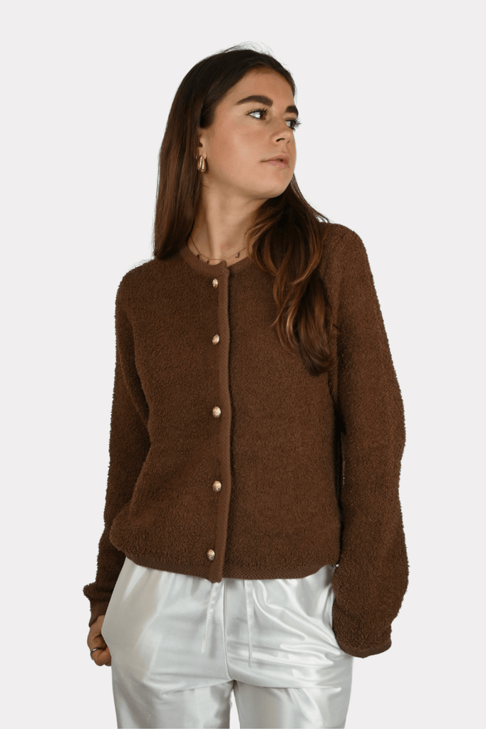 Liena cardigan - bruin - 2