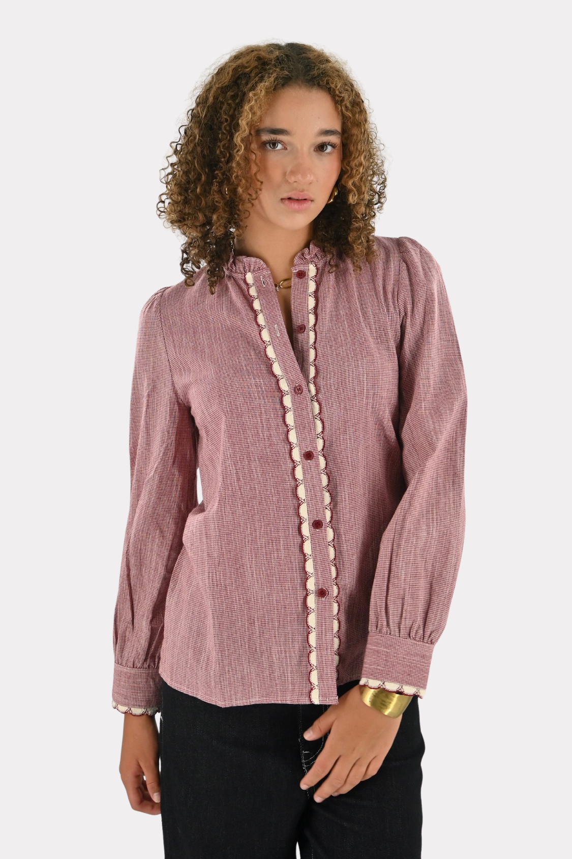 Lucia blouse - bordeaux - fashtiontiger 2