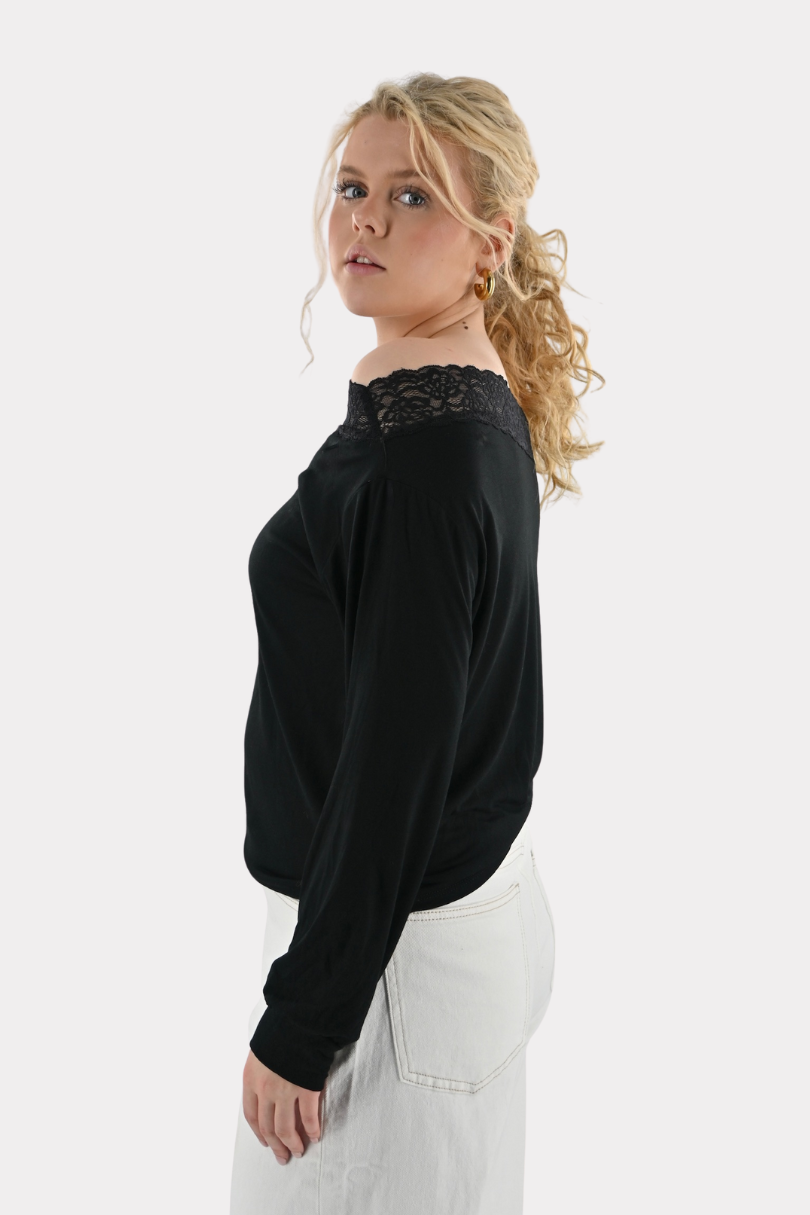 Michelle lace top - zwart - Fashiontiger 3