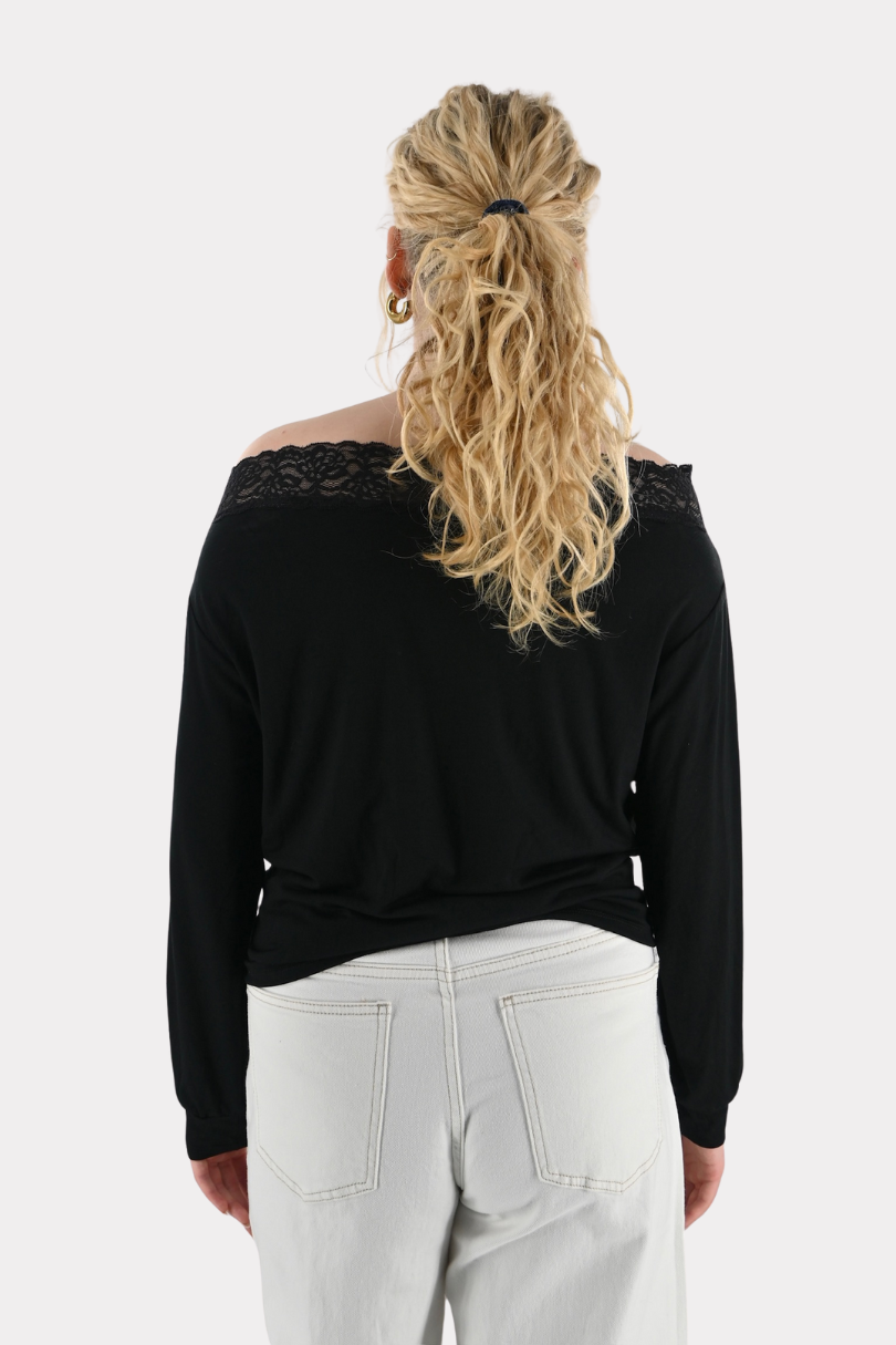 Michelle lace top - zwart - Fashiontiger 4