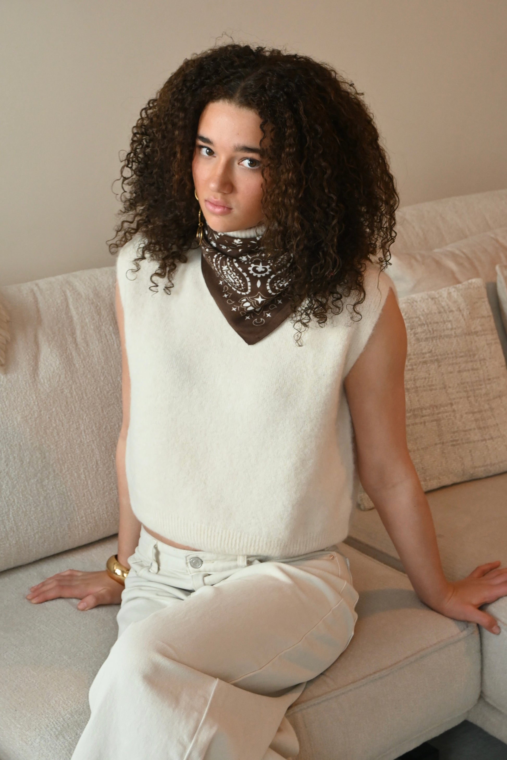 Mocha muse scarf - bruin - Fashiontiger 1