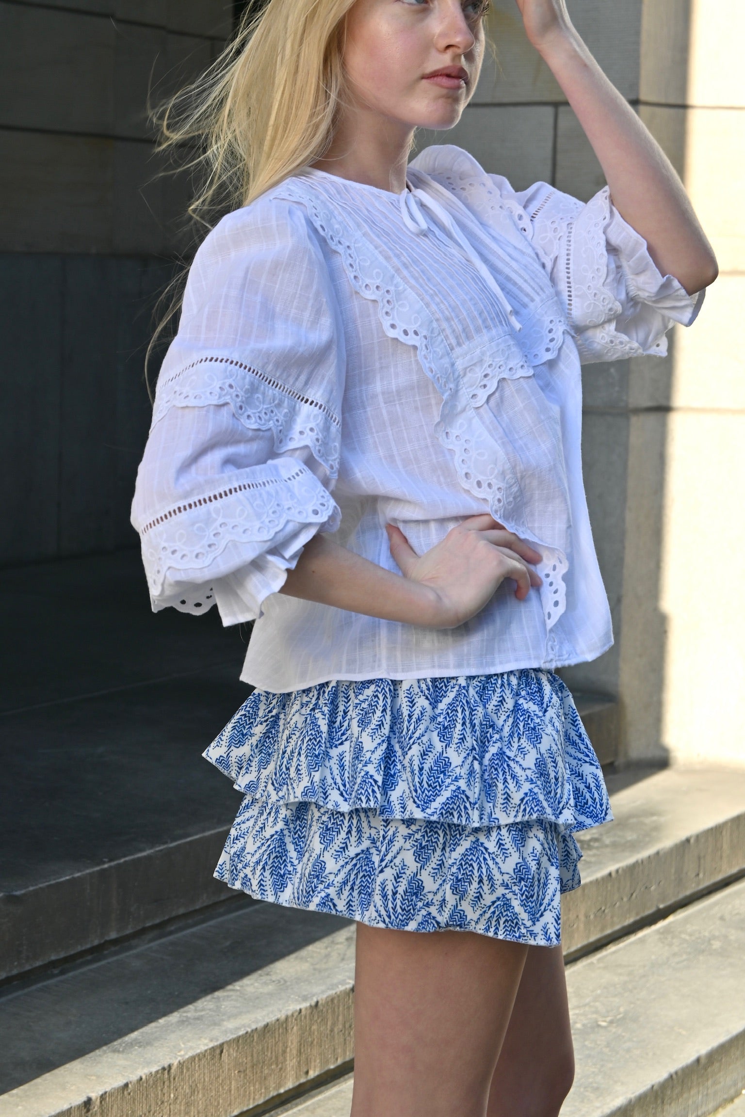 Mykonos skort - blauw - Fashiontiger 3