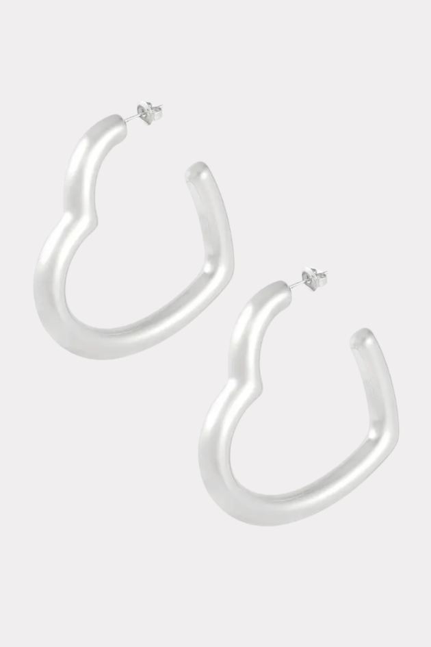 Not that heart earrings silver fashiontiger