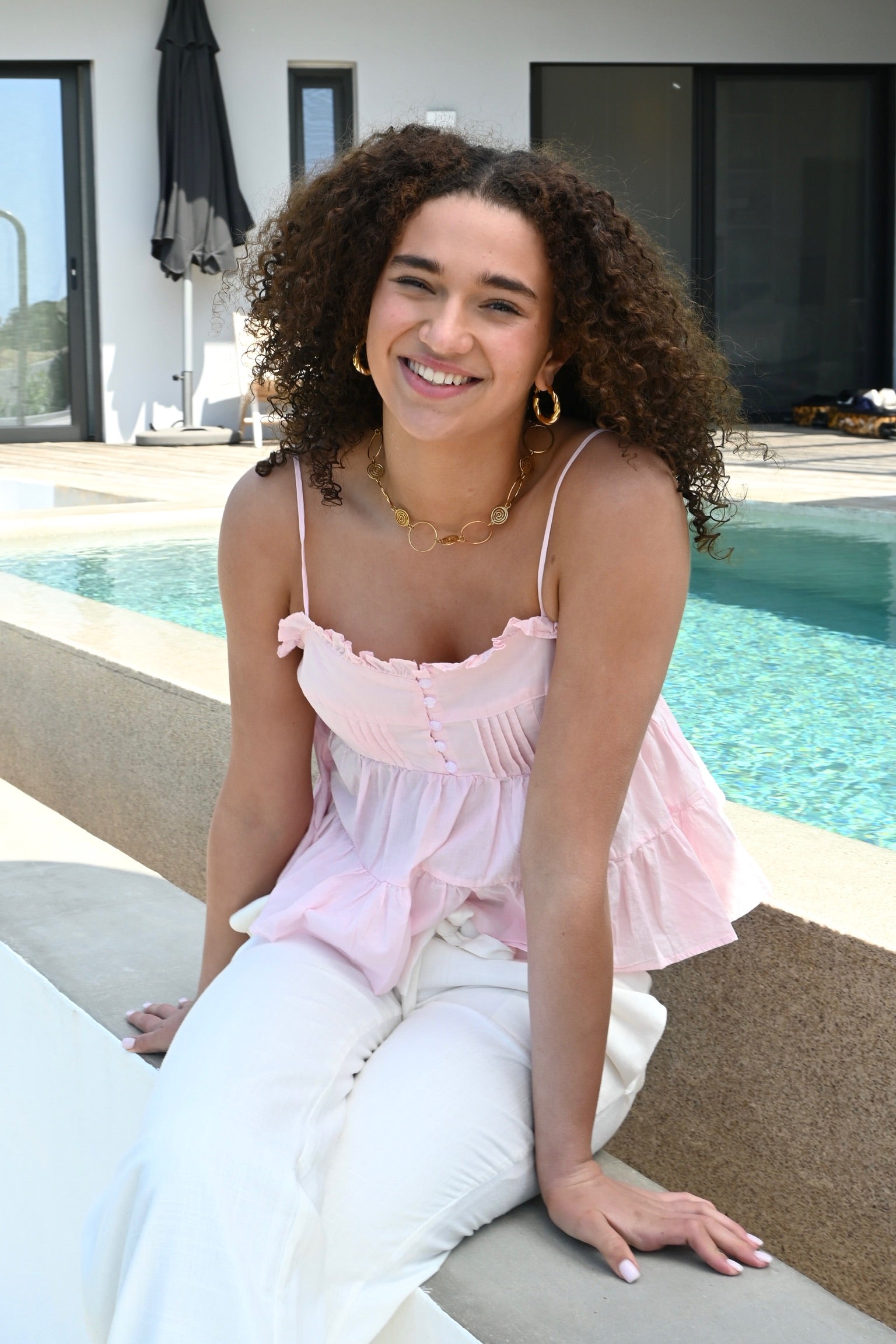 Pearl top - roze - Fashiontiger 3