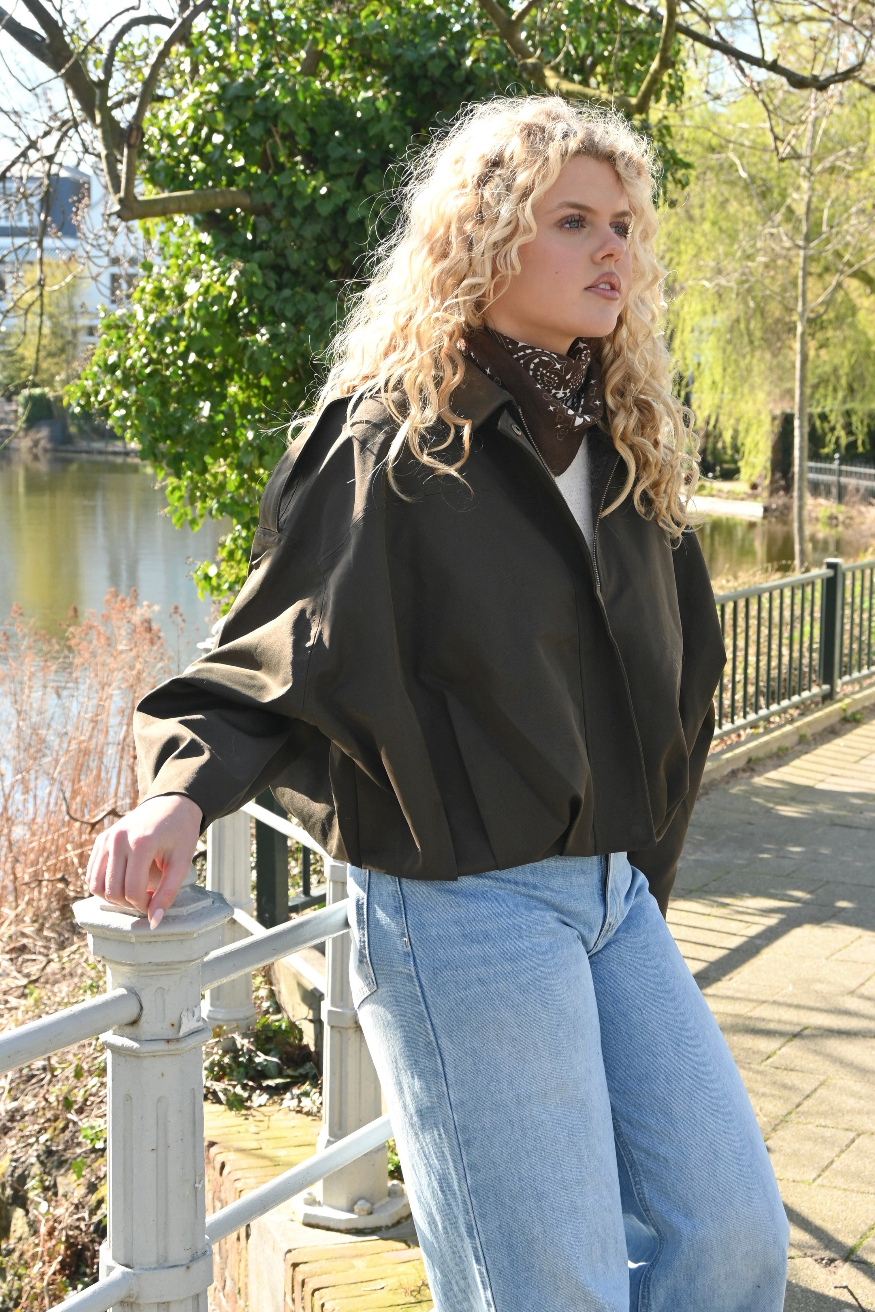 Saar jacket trenchcoat - bruin - Fashiontiger 1