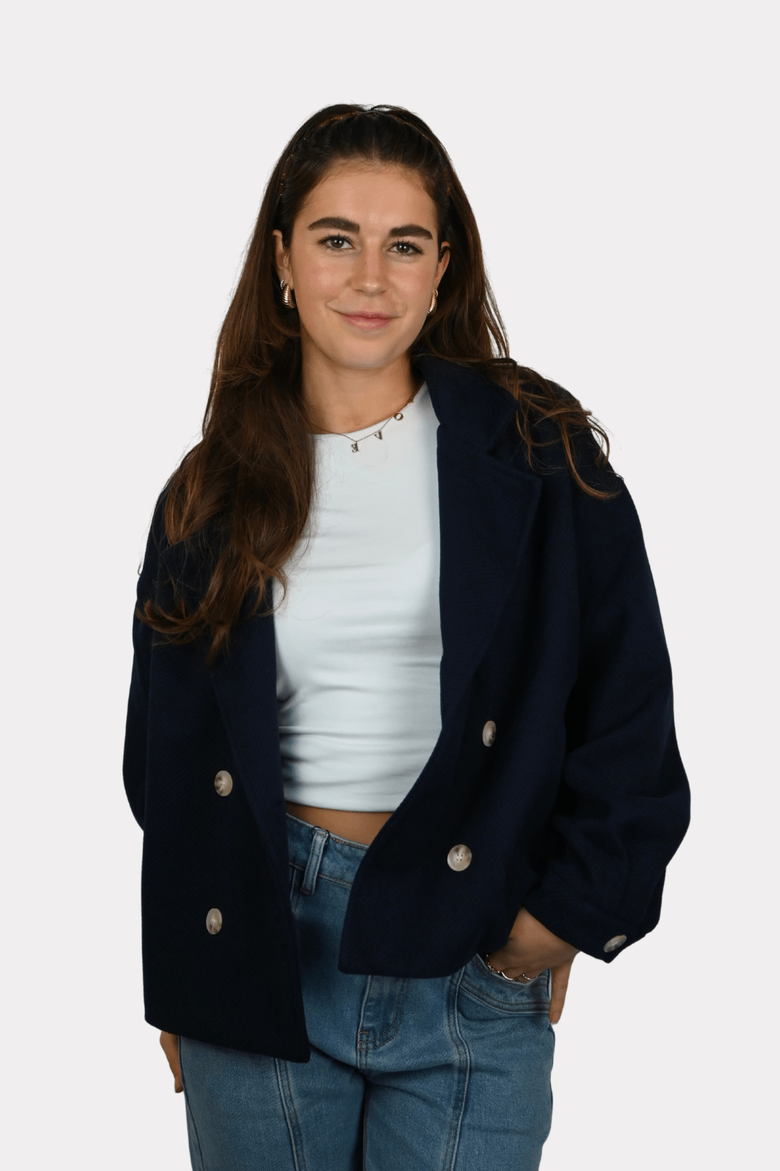 Scandi jacket - navy - 1