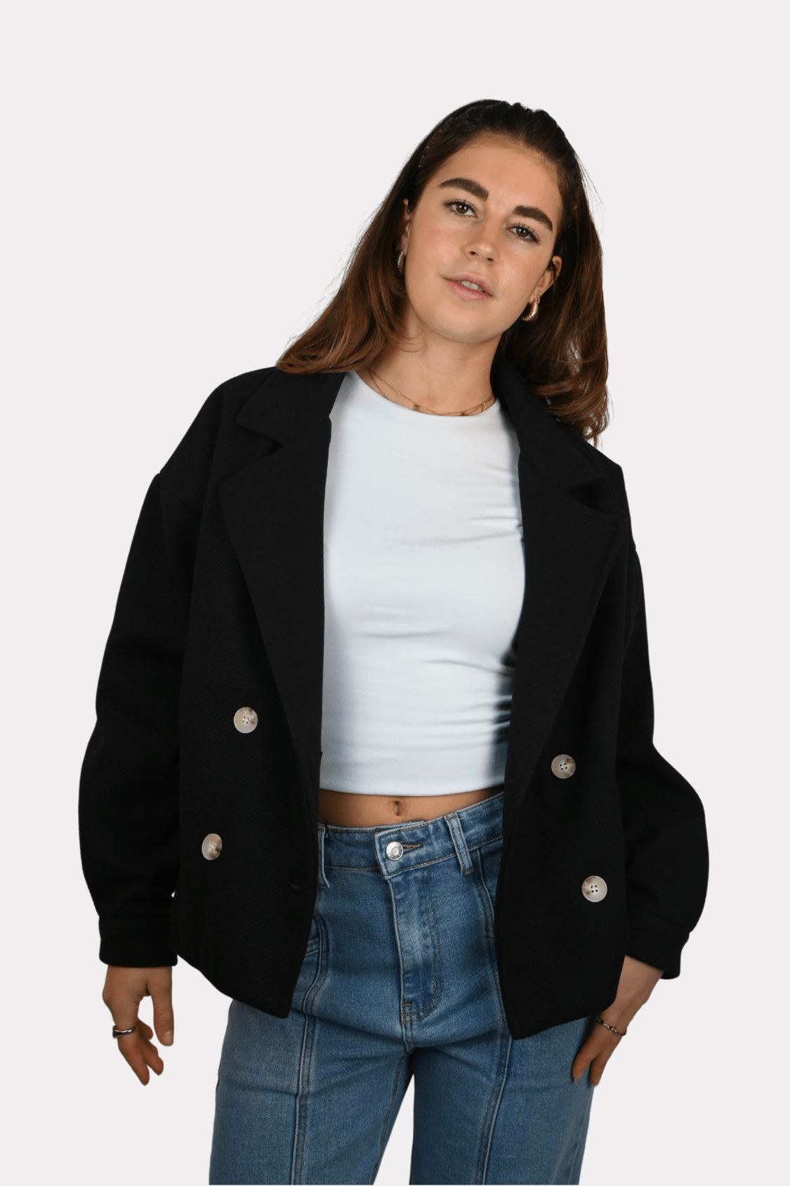 Scandi jacket - zwart - 1