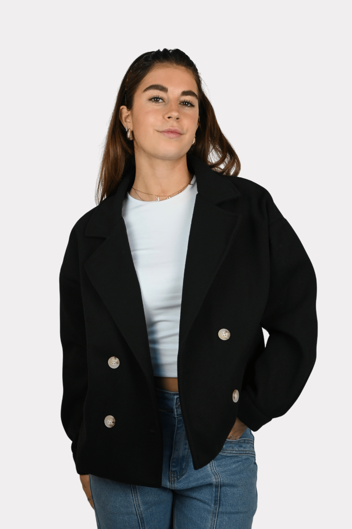 Scandi jacket - zwart - 3