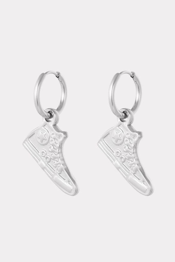 Sneaker lover earrings silver fashiontiger