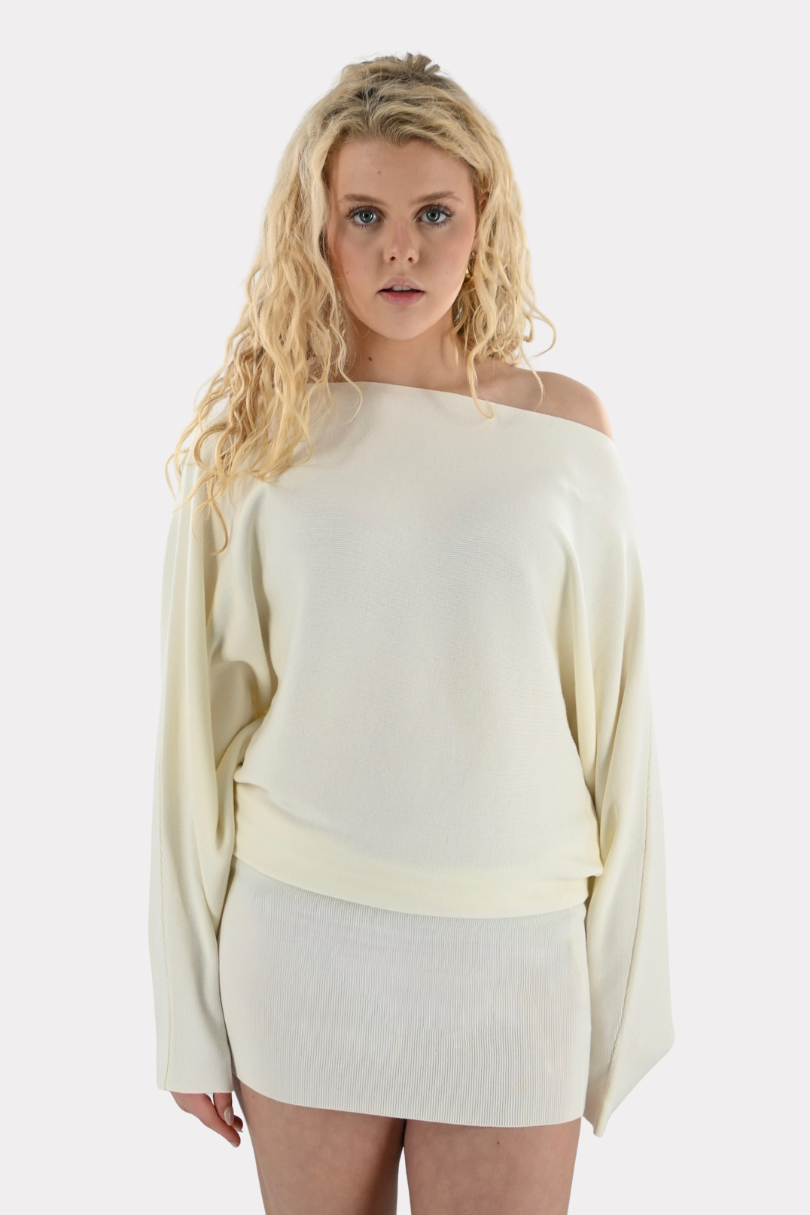 Soft flow dress - crème - fashiontiger 1