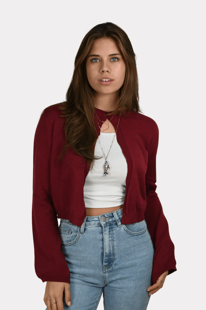 Sophie cardigan - bordeaux - 1