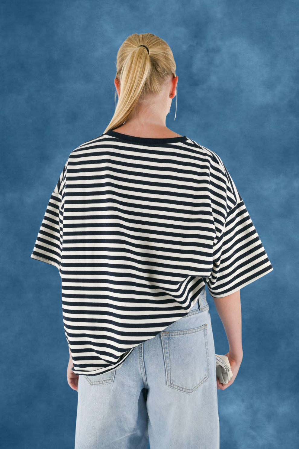 Striped tiger t-shirt - navy/wit - Fashiontiger 7