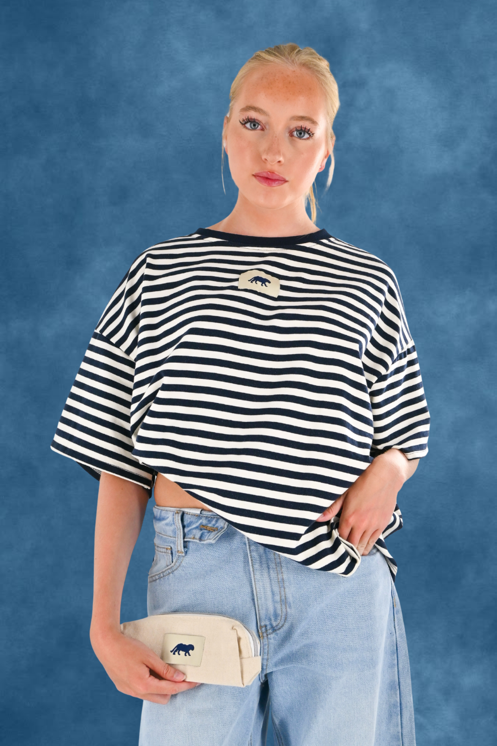 Striped tiger t-shirt - navy/wit - Fashiontiger 8