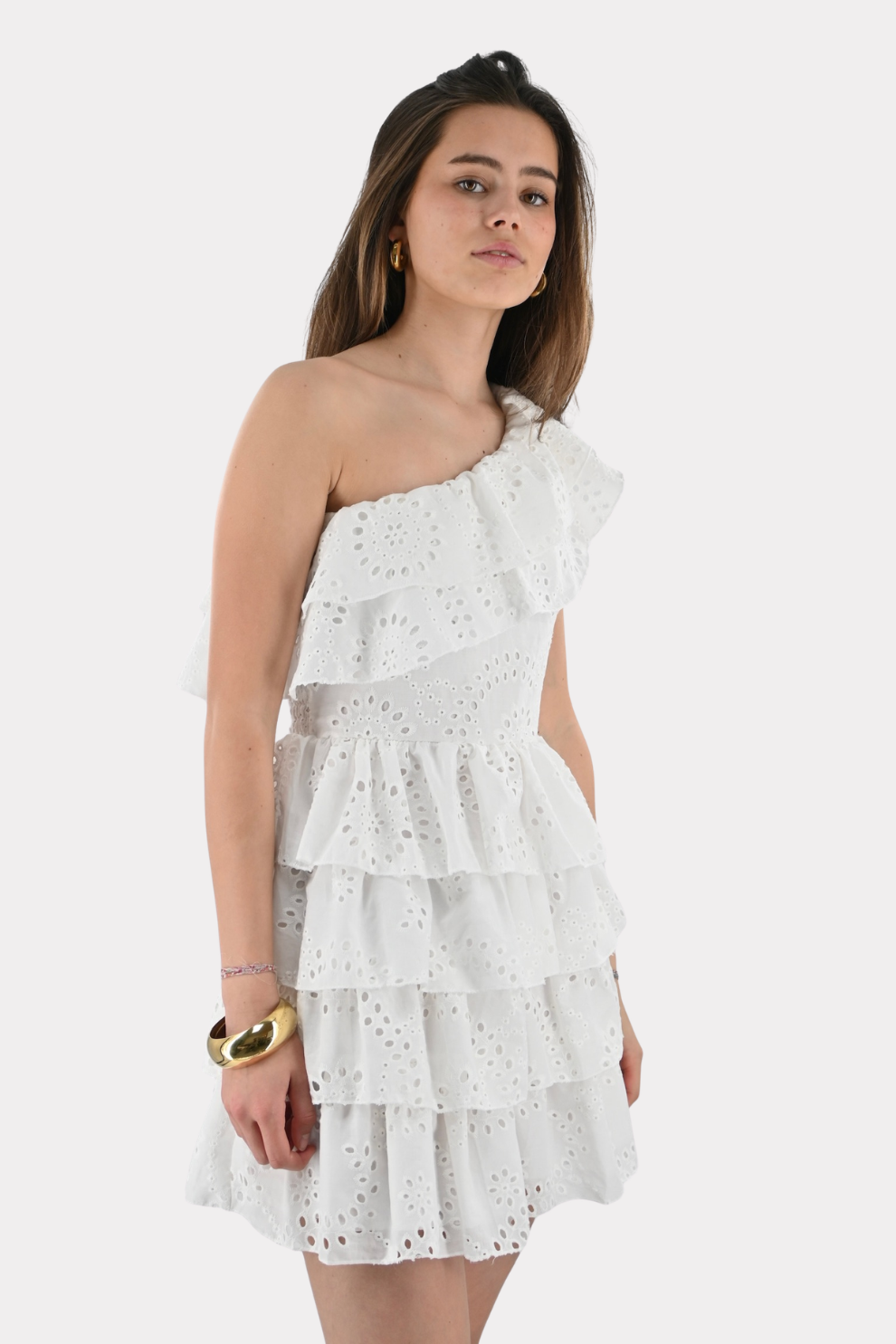 Sweet summer ruffle dress - wit - Fashiontiger 7
